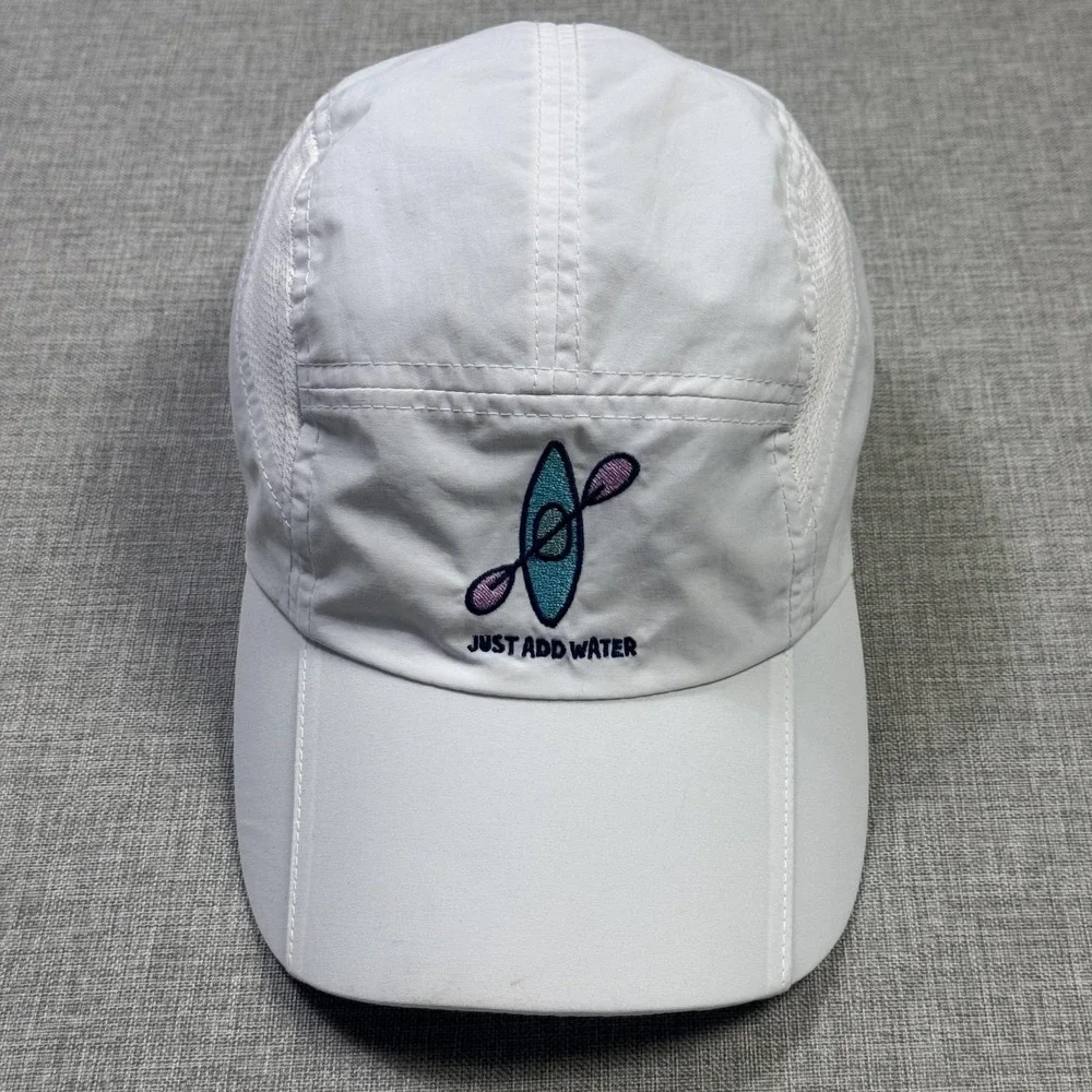 Life Is Good Active Fit Running 5-Panel Hat Cap Strap Back One Size White